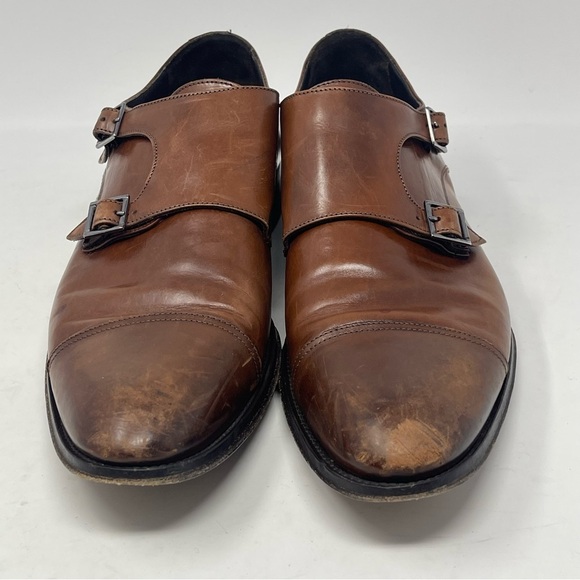 To Boot New York Adam Derrick Shoes Mens 11.5 Brown Leather Double Monk Strap main image 9